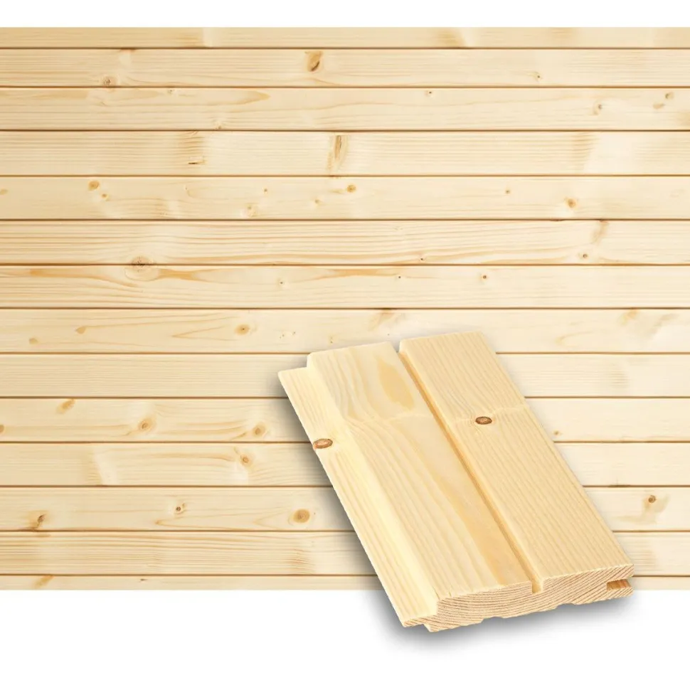 Valeurapaneeli/saunapaneeli Tuuli Sauna STS4, 15x95mm, TK, kuusi, puuvalmis