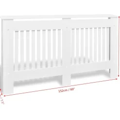 Valkoinen mdf patterinsuojakaappi 152 cm