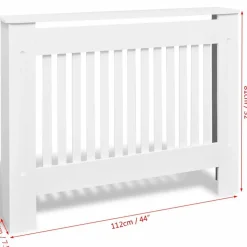Valkoinen mdf patterinsuojakaappi 112 cm