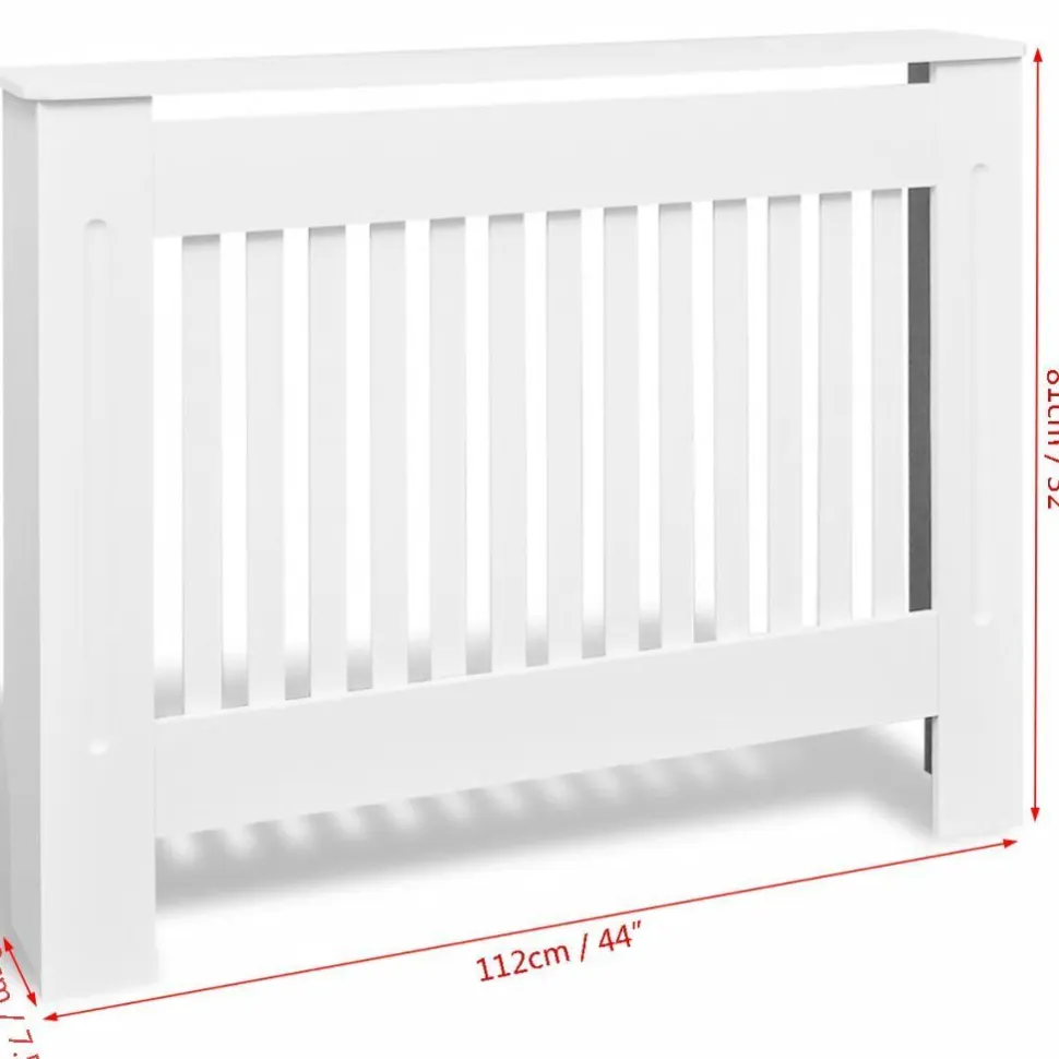 Valkoinen mdf patterinsuojakaappi 112 cm
