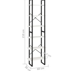 Varastohylly 60x30x105 cm mänty valkoinen