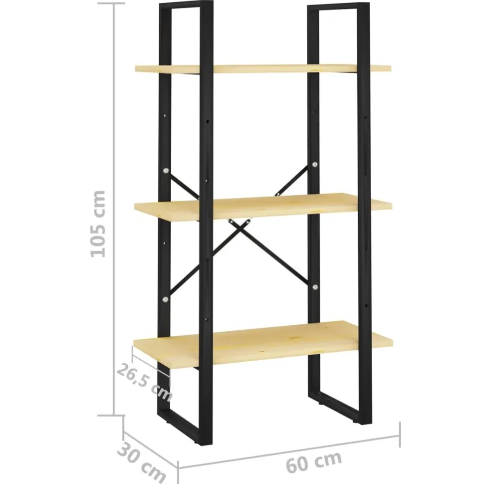Varastohylly 60x30x105 cm mänty valkoinen