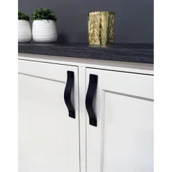 Vedin Beslag Design Loop 128 160x25x20mm nahka musta