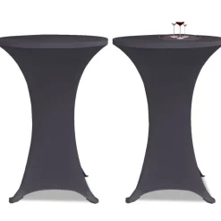 Venyvä pöydänsuoja 2 kpl 60 cm antrasiitti
