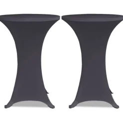 Venyvä pöydänsuoja 2 kpl 60 cm antrasiitti
