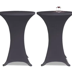 Venyvä pöydänsuoja 2 kpl 70 cm antrasiitti
