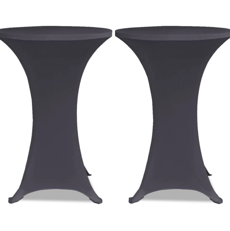 Venyvä pöydänsuoja 2 kpl 80 cm antrasiitti