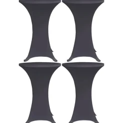 Venyvä pöydänsuoja 4 kpl 60 cm antrasiitti