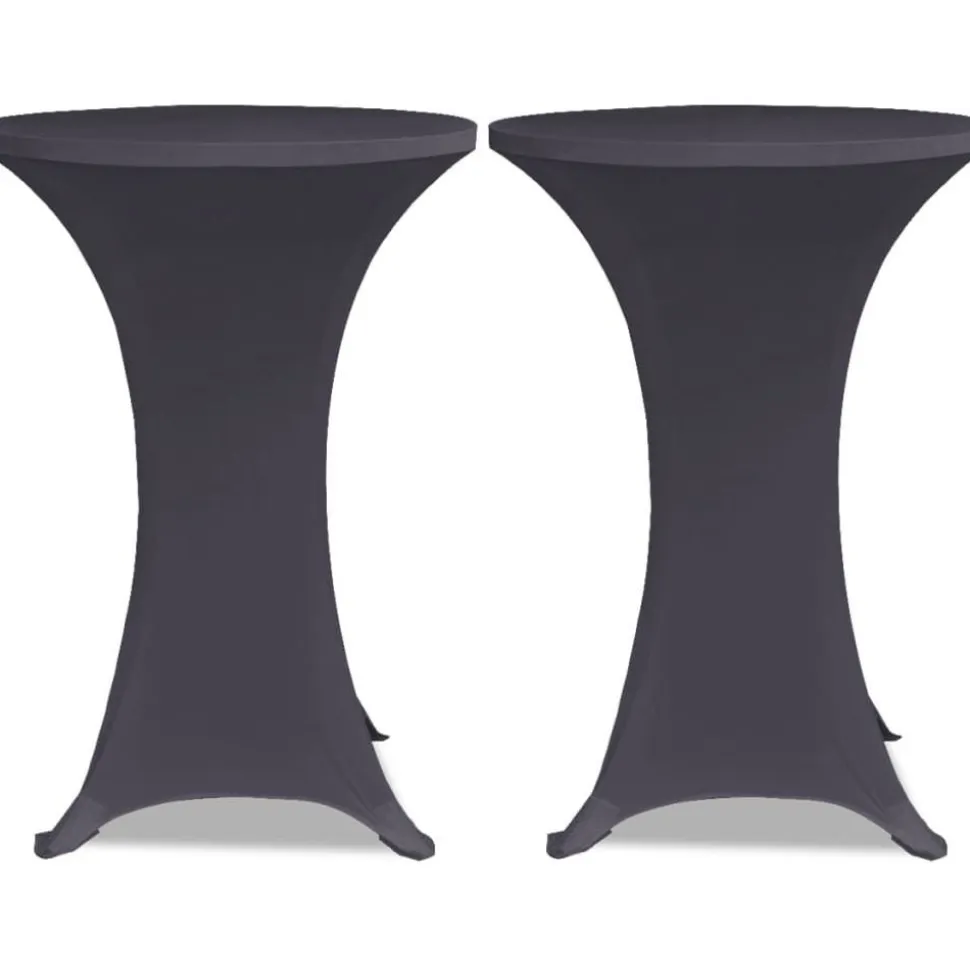 Venyvä pöydänsuoja 4 kpl 60 cm antrasiitti