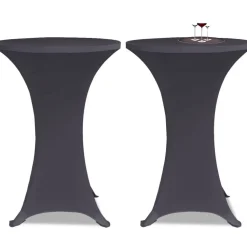 Venyvä pöydänsuoja 4 kpl 80 cm antrasiitti