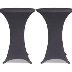 Venyvä pöydänsuoja 4 kpl 80 cm antrasiitti