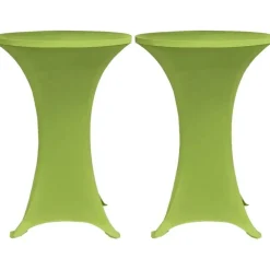 Venyvä pöydänsuoja 2 kpl 80 cm vihreä