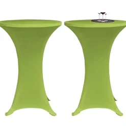 Venyvä pöydänsuoja 2 kpl 70 cm vihreä