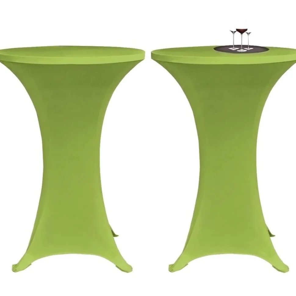 Venyvä pöydänsuoja 2 kpl 70 cm vihreä