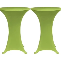 Venyvä pöydänsuoja 2 kpl 70 cm vihreä