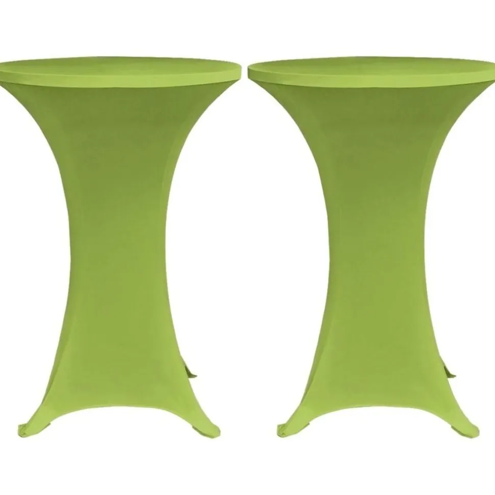 Venyvä pöydänsuoja 2 kpl 70 cm vihreä