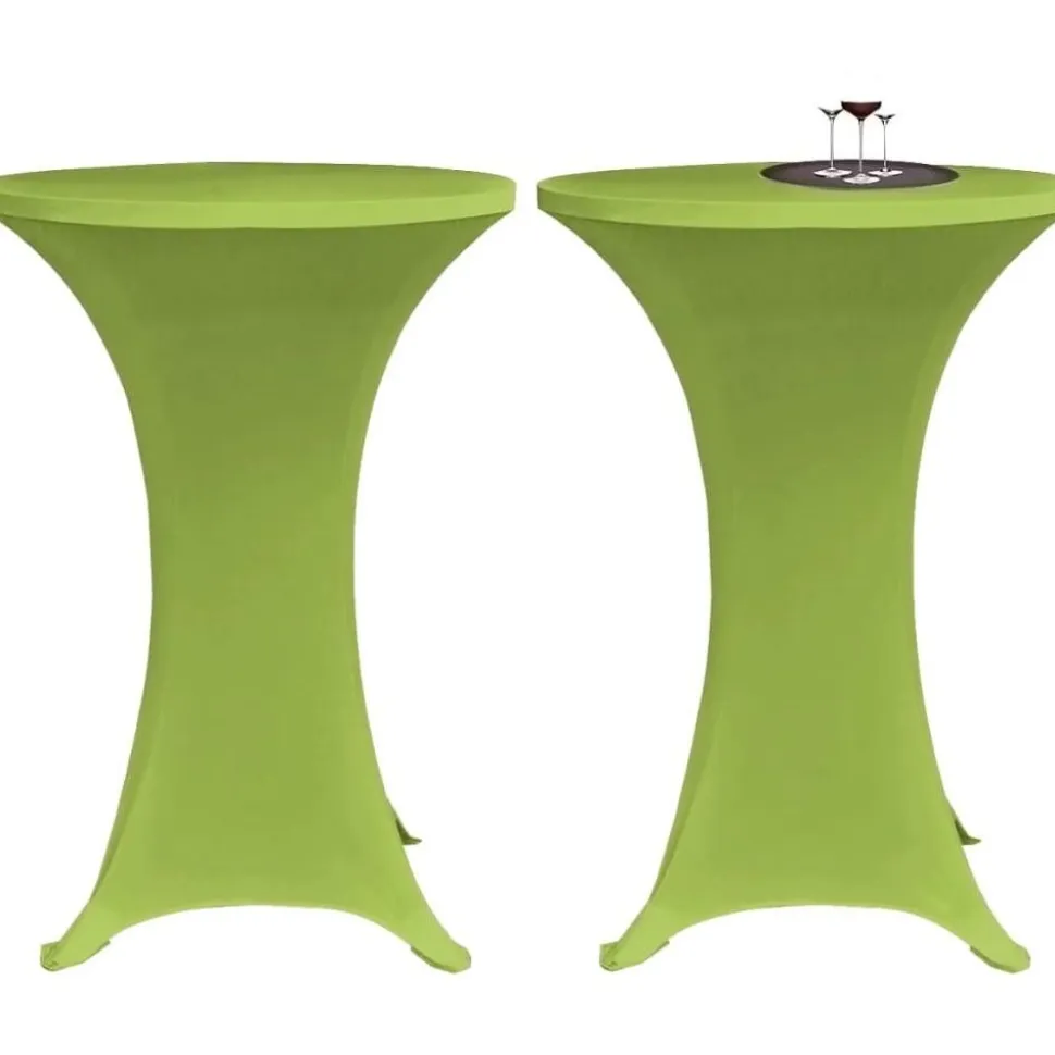 Venyvä pöydänsuoja 4 kpl 60 cm vihreä