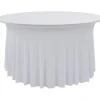 Venyvät pöytäliinat 2 kpl helmalla 180 x 74 cm valkoinen