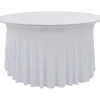 Venyvät pöytäliinat 2 kpl helmalla 150 x 74 cm valkoinen