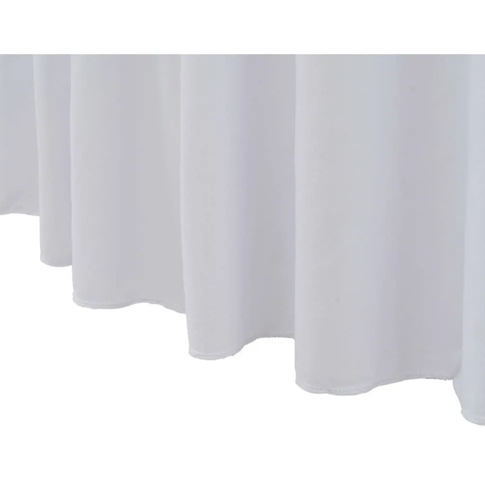 Venyvät pöytäliinat 2 kpl helmalla 150 x 74 cm valkoinen