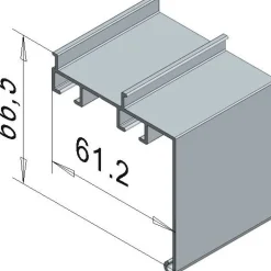 Verhokisko FP-Tuotteet 26606 kaksiurainen otsalauta valkoinen 260 cm