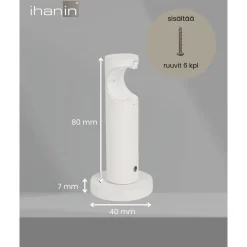 Verhotangon click-kannakkeet Ihanin, 19mm