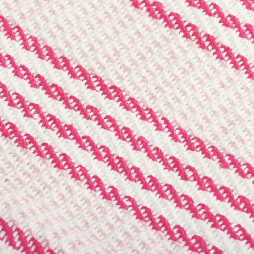 Viltti puuvilla raidat 125x150cm pinkki ja valkoinen