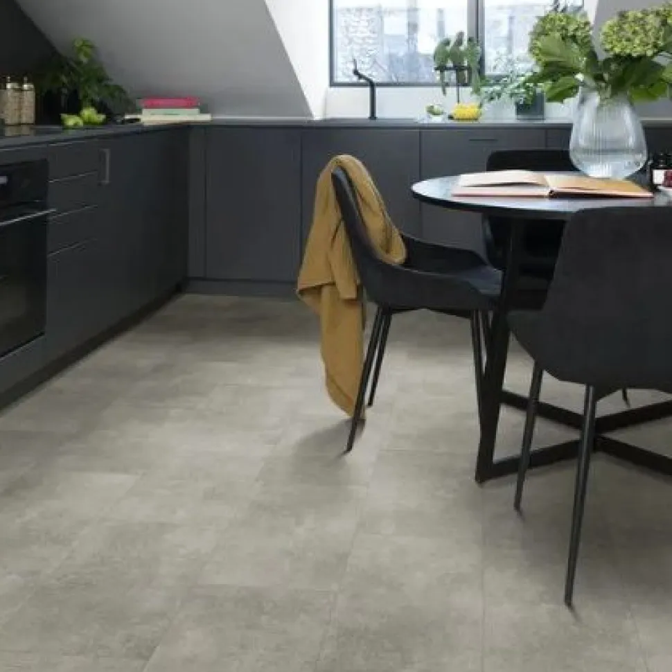 Vinyylilaatta Design Floors Prisma Acoustic Navona Stone 46920, integroitu alusmateriaali