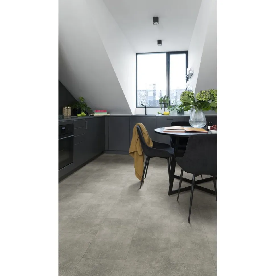 Vinyylilaatta Design Floors Prisma Acoustic Navona Stone 46920, integroitu alusmateriaali