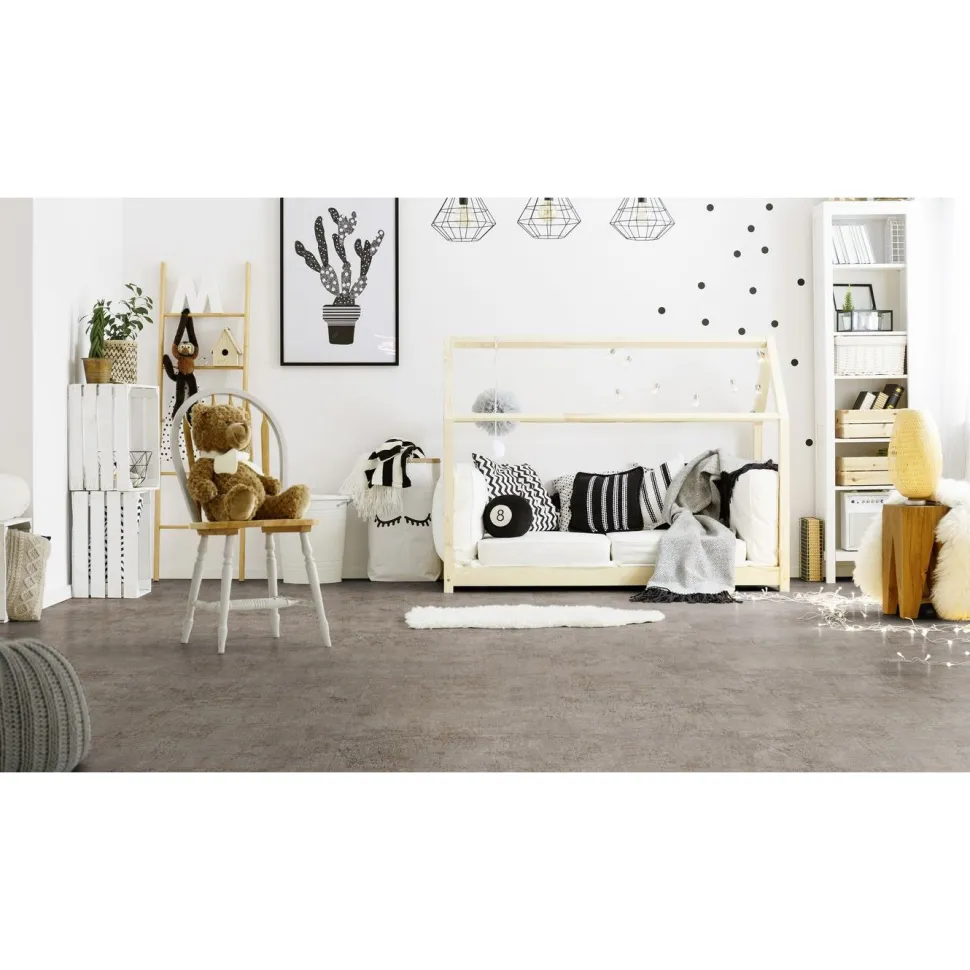 Vinyylilaatta Gerflor Creation 70 Connect Rough Textile Grey