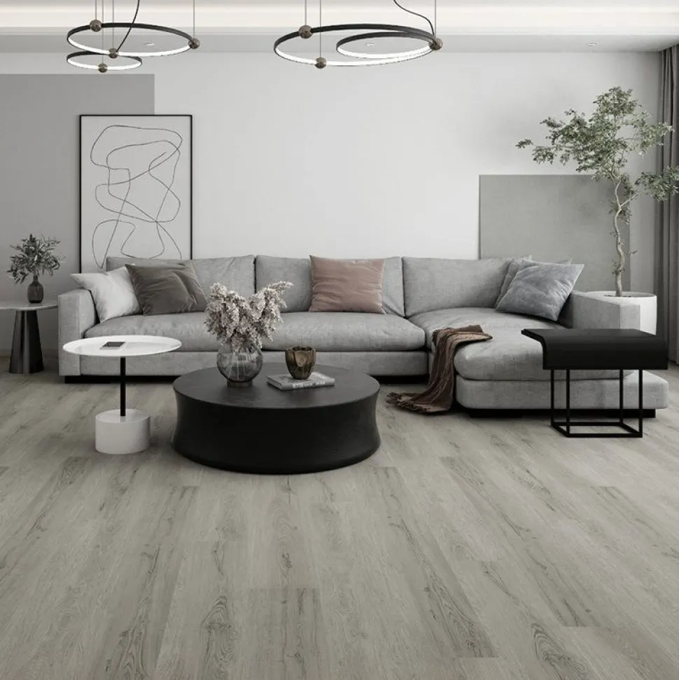 Vinyylilattia Luna Smoke, integroitu alusmateriaali