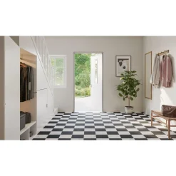 Vinyylimatto Tarkett Iconik T-Extra Logis Black & White, leveys 4m