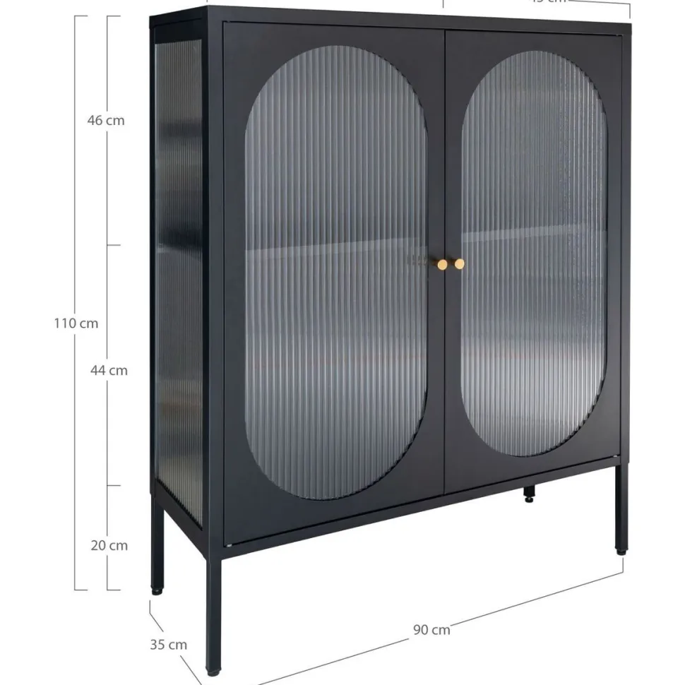 Vitriini House Nordic Adelaide, 90x35x110cm, musta