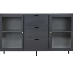 Vitriini House Nordic Dalby, 3 laatikolla, 140x40x85cm, musta