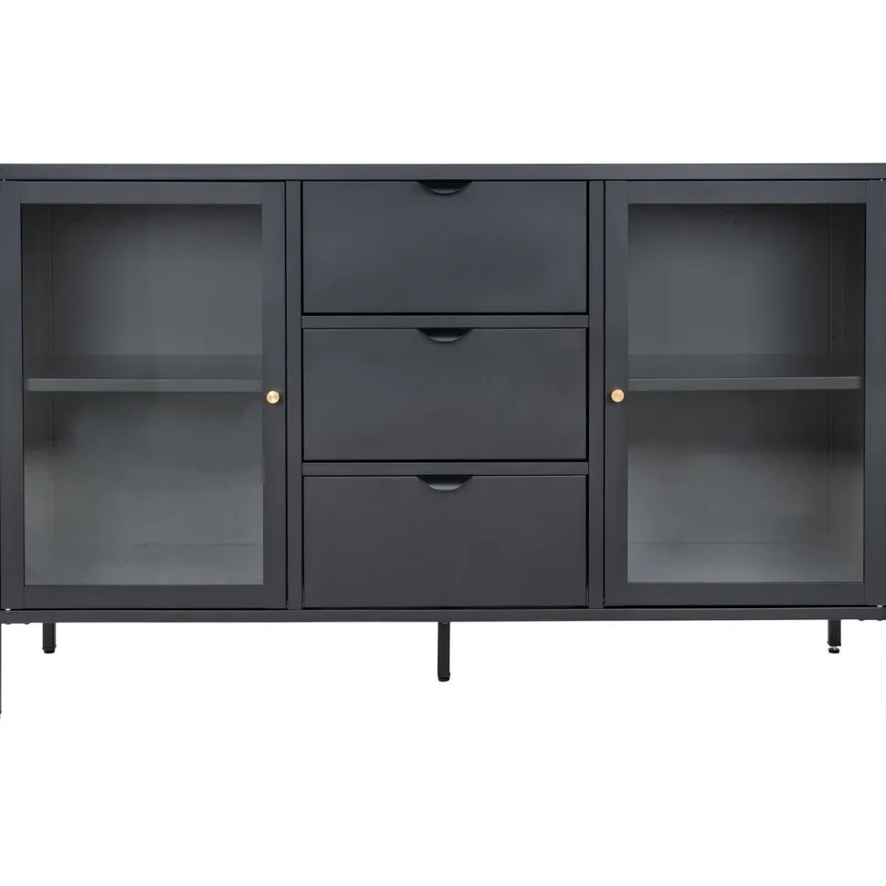 Vitriini House Nordic Dalby, 3 laatikolla, 140x40x85cm, musta