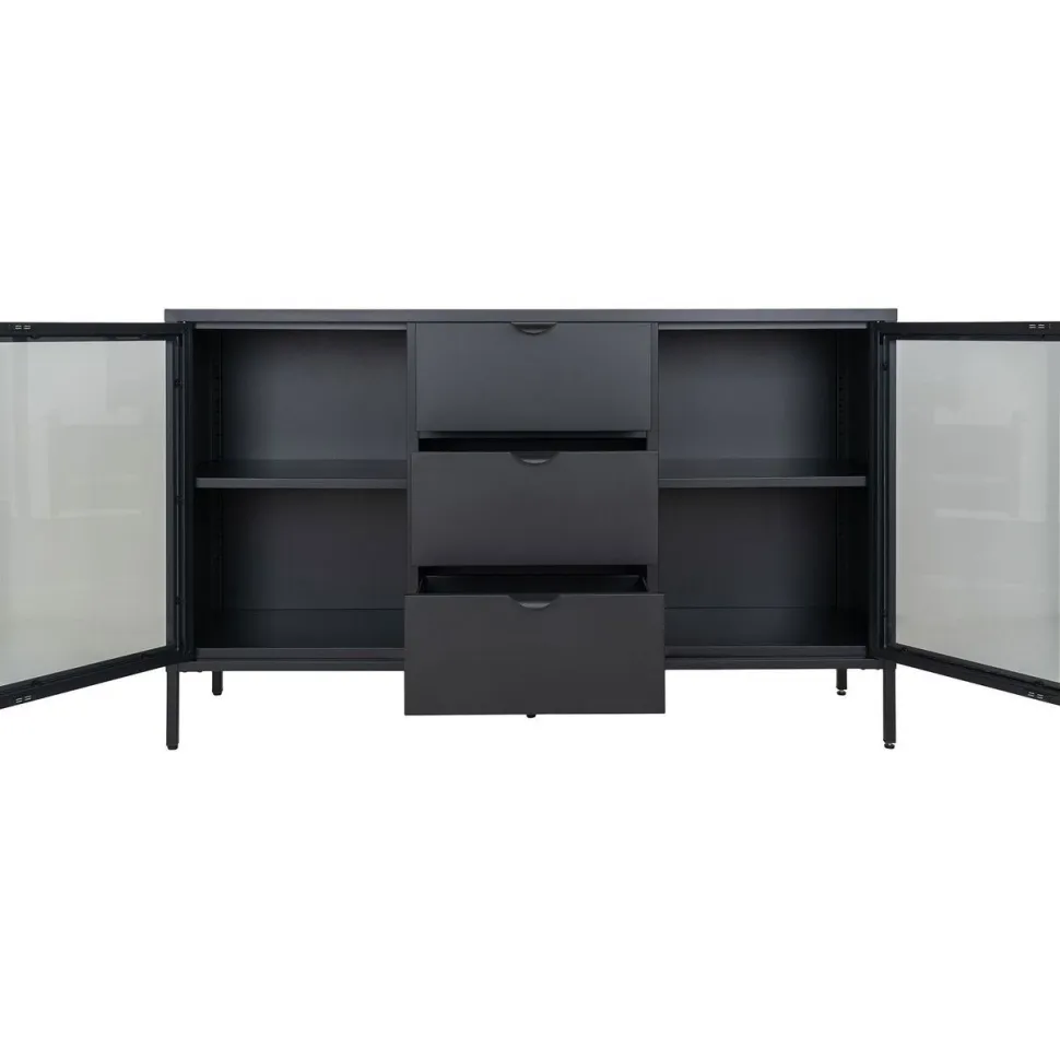 Vitriini House Nordic Dalby, 3 laatikolla, 140x40x85cm, musta