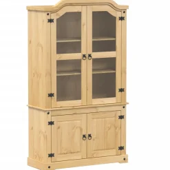 Vitriinikaappi Corona 103,5x42x180 cm täysi mänty (02777)