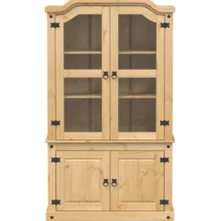 Vitriinikaappi Corona 103,5x42x180 cm täysi mänty (02777)