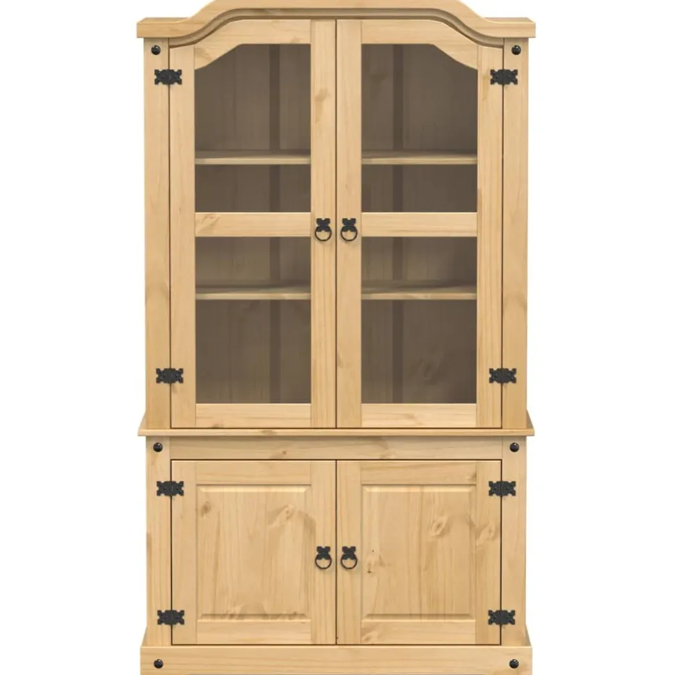 Vitriinikaappi Corona 103,5x42x180 cm täysi mänty (02777)