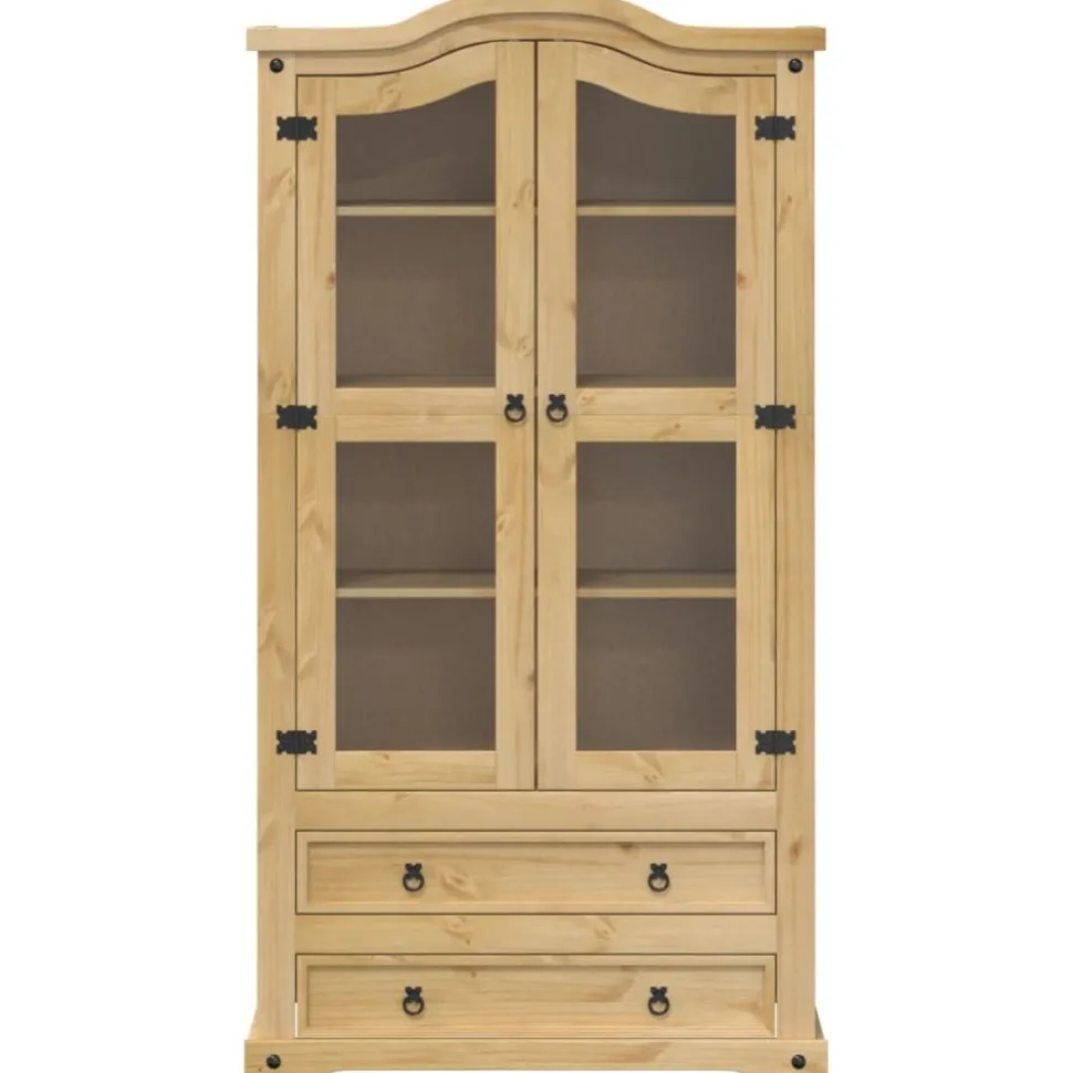 Vitriinikaappi Corona 99x43x187 cm täysi mänty (05682)