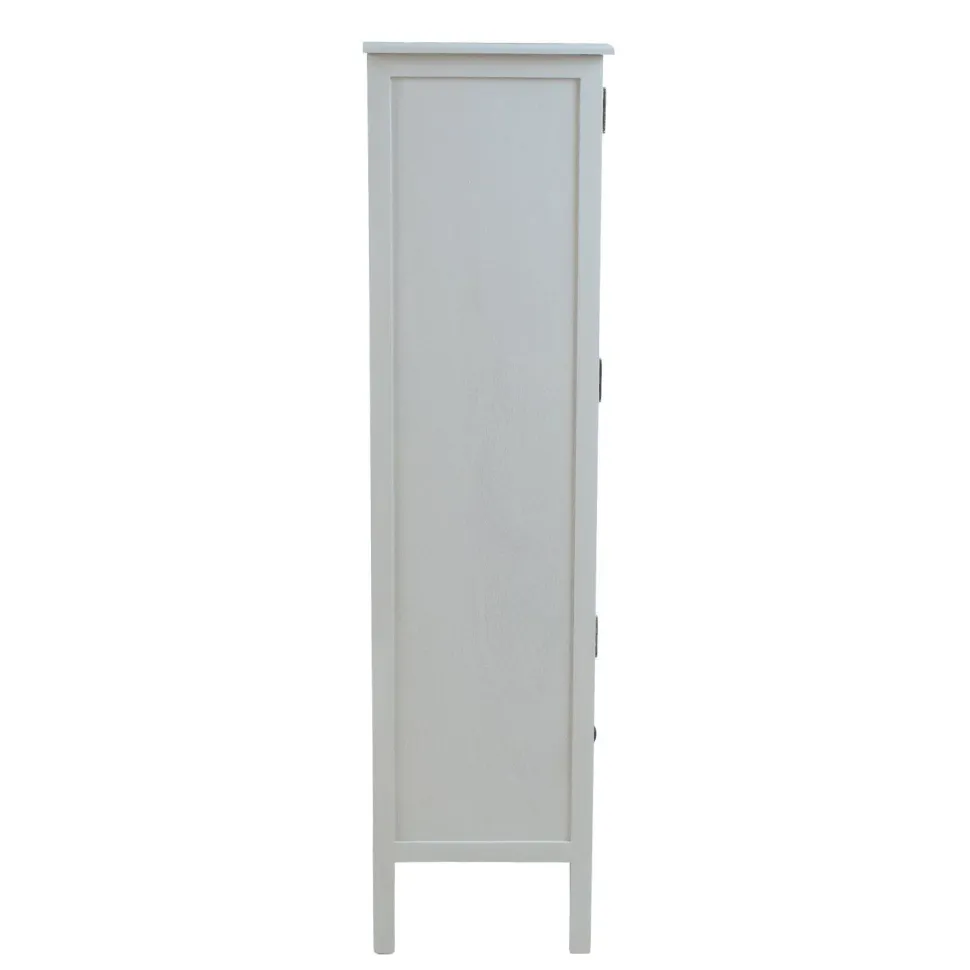 Vitriinikaappi Home4You Devon 80.5x35x136cm, valkoinen