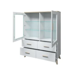 Vitriinikaappi LOTTA II 120 2D4S, beige/musta (2711)