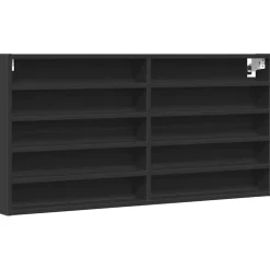 Vitriinikaappi musta 60x8,5x58 cm tekninen puu (47962)