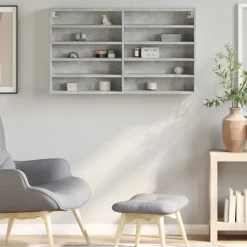 Vitriinikaappi musta 60x8,5x58 cm tekninen puu (47962)