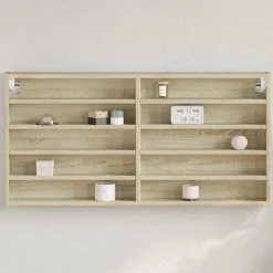 Vitriinikaappi musta 60x8,5x58 cm tekninen puu (47962)