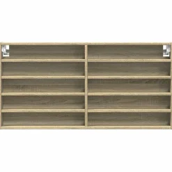 Vitriinikaappi musta 60x8,5x58 cm tekninen puu (47962)