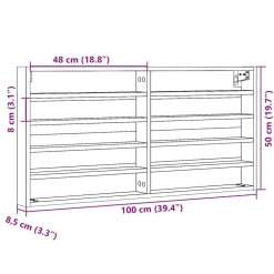 Vitriinikaappi musta 60x8,5x58 cm tekninen puu (47962)