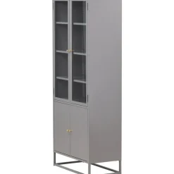 Vitriinikaappi Venture Home Bakal, 80x190cm, musta