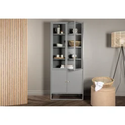 Vitriinikaappi Venture Home Bakal, 80x190cm, musta