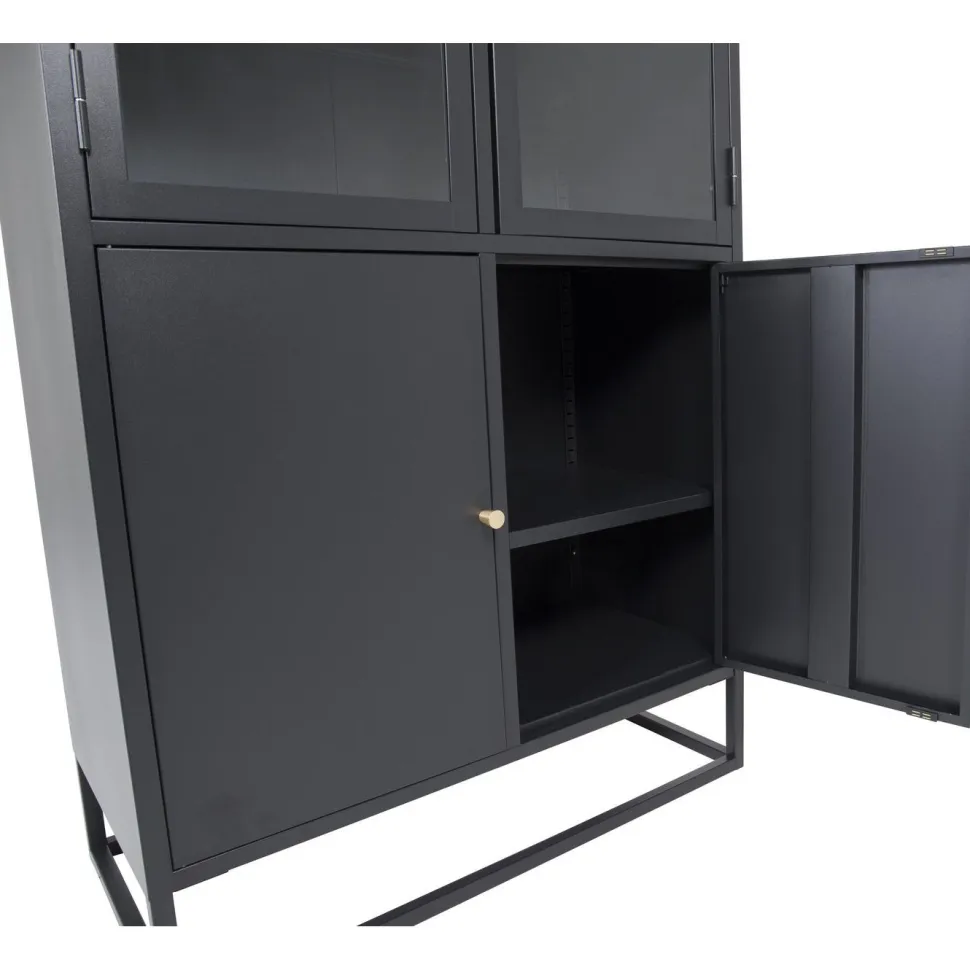 Vitriinikaappi Venture Home Bakal, 80x190cm, musta